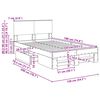 vidaXL Sengestel med hovedg&aelig;rde Sonoma eg 137 x 203 cm Konstrueret tr&aelig;