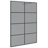 vidaXL Walk-in brusev&aelig;g Sort 140 x 195 cm h&aelig;rdet glas