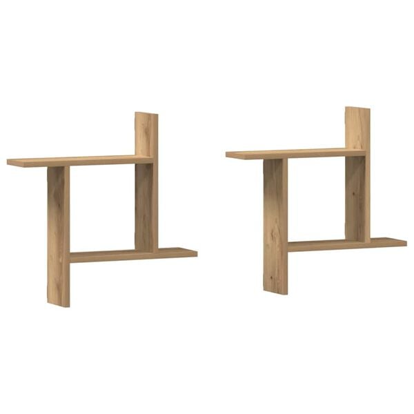 vidaXL plantestativer 2 stk. 50x12x50 cm konstrueret tr&aelig; egetr&aelig;sfarve