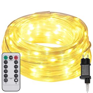 vidaXL Sejllys med 120 LED'er Varm hvid 5 m PVC