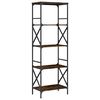 vidaXL bogreol 5 hylder 59x35x171 cm konstrueret tr&aelig; r&oslash;get eg
