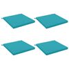 vidaXL S&aelig;depuder SOEST 4 stk. 100% polyester Turkis 70 x 70 x 5 cm
