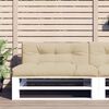 vidaXL pallehynder 2 stk. stof beige