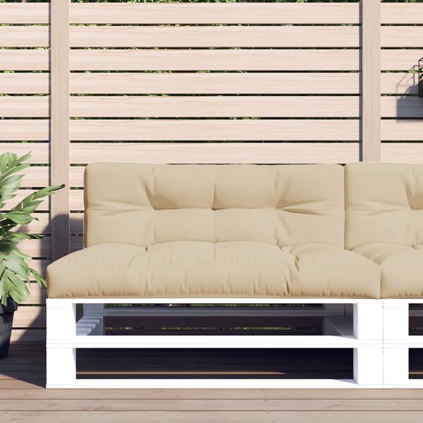 vidaXL pallehynder 2 stk. stof beige