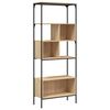 vidaXL bogreol med 5 hylder 76x33x188,5 cm konstrueret tr&aelig; sonoma-eg