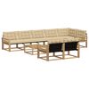 vidaXL Udend&oslash;rs sofagruppe 9 pcs Hvid og Beige 79 x 79 x 37 cm