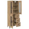 vidaXL Highboard Artisan Egetr&aelig; 69,5 x 34 x 180 cm Konstrueret tr&aelig;