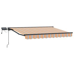 vidaXL Manuel markise-ramme med LED-lys 3,5 x 2,5 m