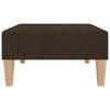 vidaXL 2-personers sovesofa med fodskammel stof m&oslash;rkebrun