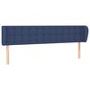 vidaXL sengegavl med kanter 203x23x78/88 cm stof bl&aring;