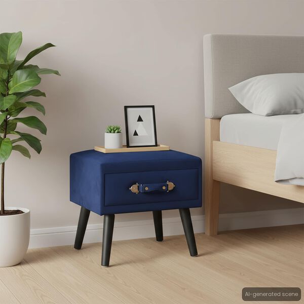 vidaXL sengebord bl&aring; 40 x 35 x 40 cm fl&oslash;jl