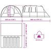 vidaXL 5-personers campingtelt vandtæt grå og orange