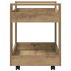 vidaXL Kontortrolley Artisan Egetræ 60 x 45 x 60 cm Konstrueret træ