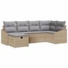 vidaXL Sofa S&aelig;t med pude 6 pcs polyrattan