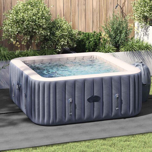 vidaXL Pool Bundark Lysegr&aring; 274 x 274 x 0,1 cm Non-woven stof