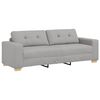 vidaXL Sofa 3 pcs Skygr&aring; 221 x 80 x 80 cm Linned-blandet stof