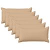 vidaXL Pudebetr&aelig;k 6 pcs HOUTEN Cremefarvet 40 x 80 cm Faux Linned