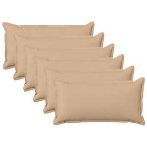 vidaXL Pudebetr&aelig;k 6 pcs HOUTEN Cremefarvet 40 x 80 cm Faux Linned