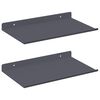 vidaXL Sv&aelig;vende hylde V&aelig;gmonteret 2 pcs Antracit 30 x 18 x 2,5 cm St&aring;l