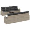 vidaXL Havesofa S&aelig;t 9 stk. 8-Antal s&aelig;der Gr&aring; polyrattan