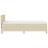 vidaXL Box spring seng med madras Creme 90 x 200 cm Stof