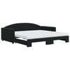 vidaXL daybed med udtr&aelig;k og madras 100x200 cm velour sort