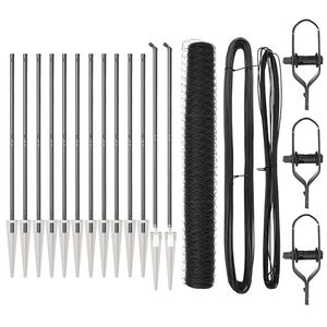 vidaXL Sekskantet hegn med stolpe 25 x 1,2 m PVC-belagt st&aring;l Gr&aring; Mesh