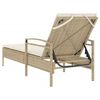 vidaXL liggestol med hynde 63x200x81 cm polyrattan beige