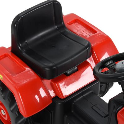 vidaXL traktor med pedaler til børn rød og blå
