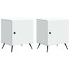 vidaXL Natskab 2 pcs Hvid 43 x 34,5 x 50 cm Konstrueret tr&aelig;
