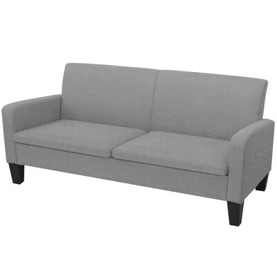 vidaXL 3-personers sofa 180 x 65 x 76 cm lysegrå
