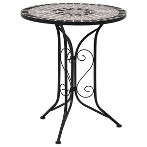 vidaXL bistrobord med mosaikdesign 60 cm keramisk gr&aring;