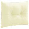 vidaXL Rygpude PUTTEN 100% polyester Cremefarvet 50 x 40 x 10 cm