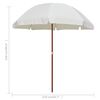 vidaXL parasol med st&aring;lstang 240 cm sandfarvet