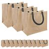 vidaXL Jute tasker 50 Naturfarvet og sort 26 x 22 x 14 cm