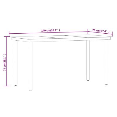 vidaXL spisebordssæt til haven 5 dele med hynder grå og sort