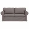 vidaXL Sofa Gr&aring;brun 215 x 82 x 80 cm Stof