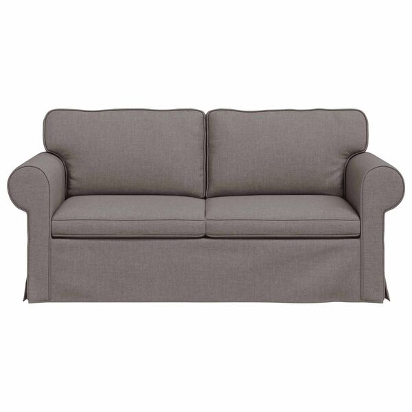 vidaXL Sofa Gr&aring;brun 215 x 82 x 80 cm Stof