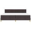 vidaXL LED Box Spring Bed med madras M&oslash;rk Brun 200 x 200 cm Stof