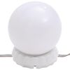 vidaXL spejl med LED-lamper 80x40 cm oval glas