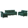vidaXL Sofa S&aelig;t 3 pcs M&oslash;rkegr&oslash;n Fl&oslash;jl