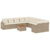 vidaXL sofas&aelig;t til haven 11 dele med hynder polyrattan beige