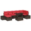 vidaXL Havesofa S&aelig;t 8 stk. Brun polyrattan