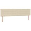 vidaXL Box spring seng med madras Creme 200 x 200 cm Stof