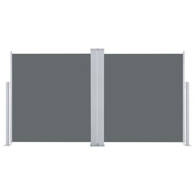 vidaXL sammenrullelig sidemarkise 120 x 600 cm antracitgrå