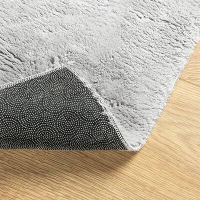 vidaXL gulvtæppe HUARTE 160x160 cm kort luv og vaskbart grå