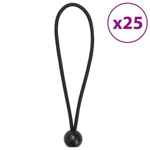 vidaXL elastiksnore med kugler 25 stk. 21x0,5 cm