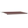 vidaXL markise med LED-lys 600x300 cm automatisk betjening brun