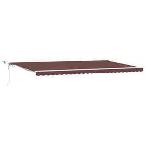 vidaXL markise med LED-lys 600x300 cm automatisk betjening brun