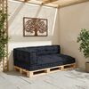 vidaXL Palle Sofa Pude 3 pcs Antracit 120 x 80 x 38 cm Stof